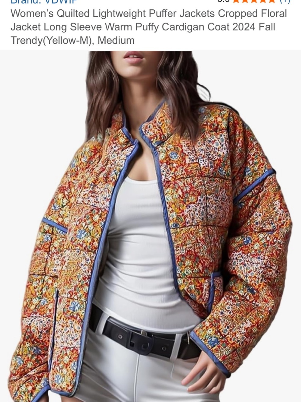 Quilted Floral Lightweight Jacket Women’s XS/S